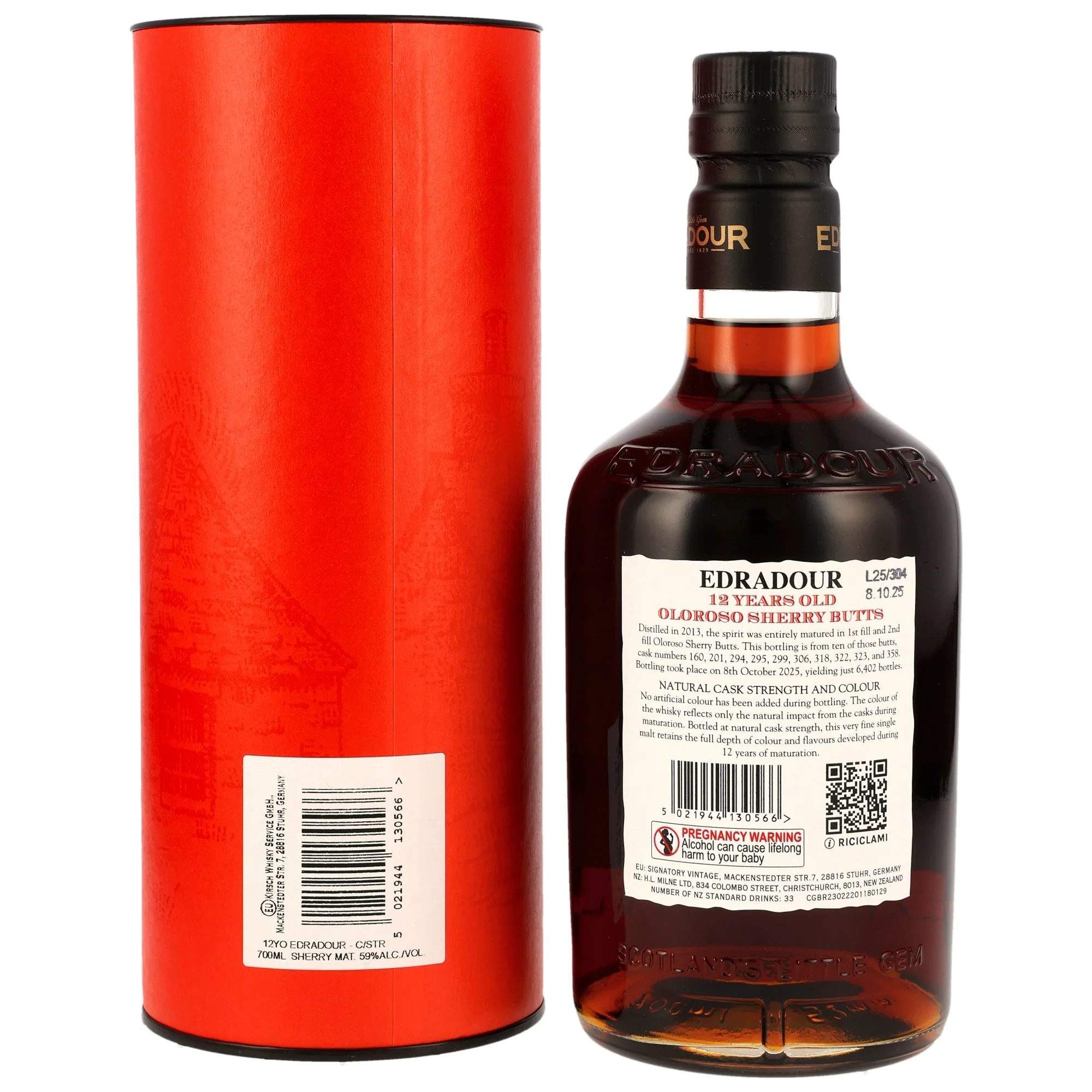 Edradour 12 Jahre 2013/2025 Cask Strength Oloroso Sherry Butts Batch #7 59% 0,7l - Image 2