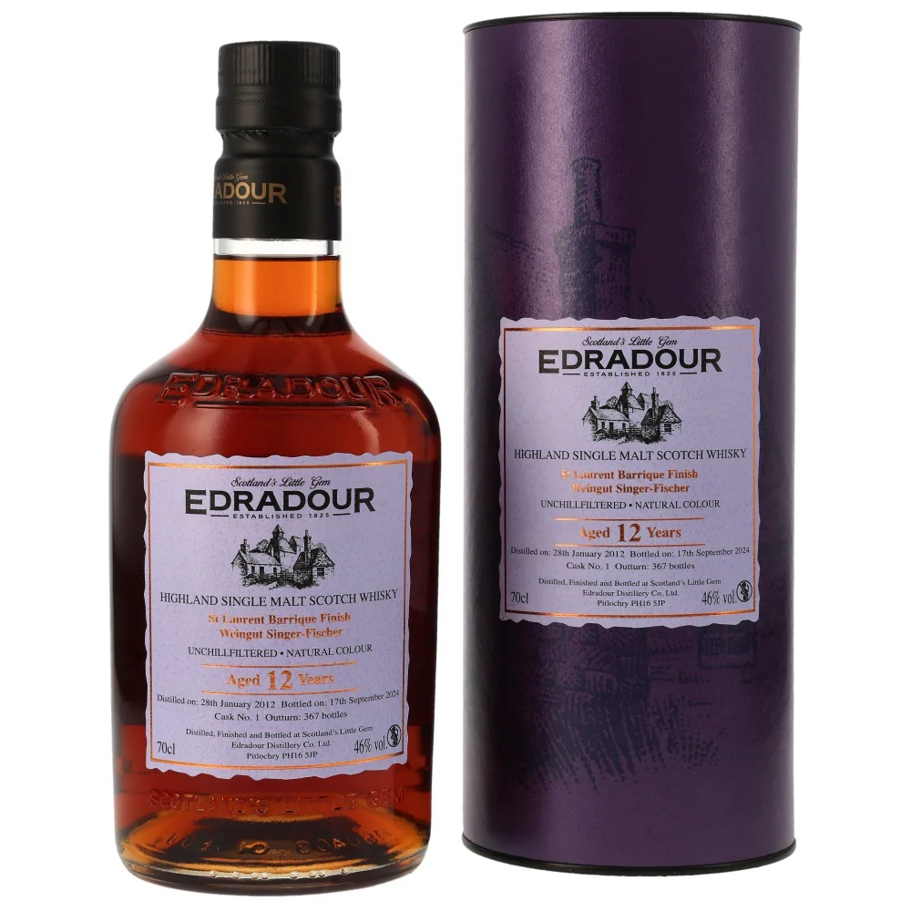 Edradour 12 Jahre Singer-Fischer St. Laurent Barrique #1 46% 0,7l