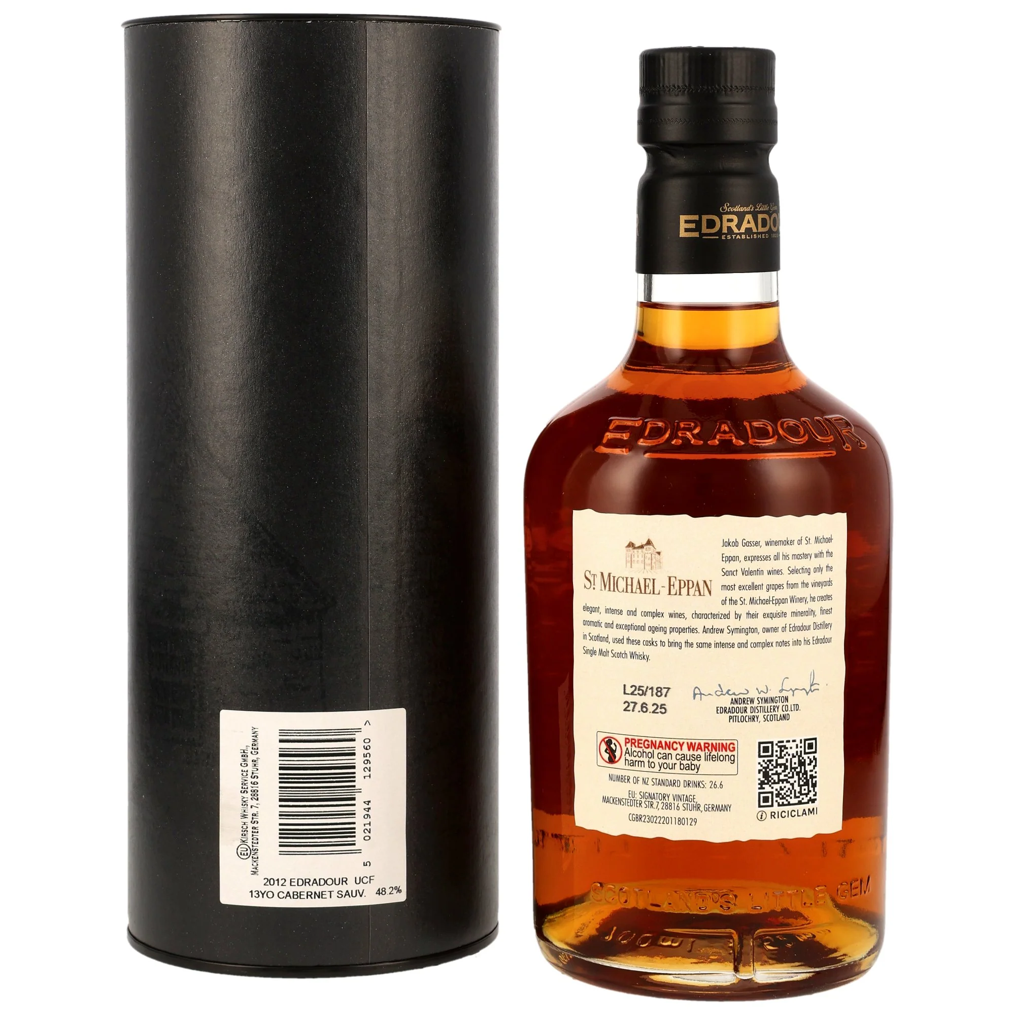 Edradour 13 Jahre 2012/2025 1st Fill Cabernet Sauvignon Casks 48,2% 0,7l - Image 2