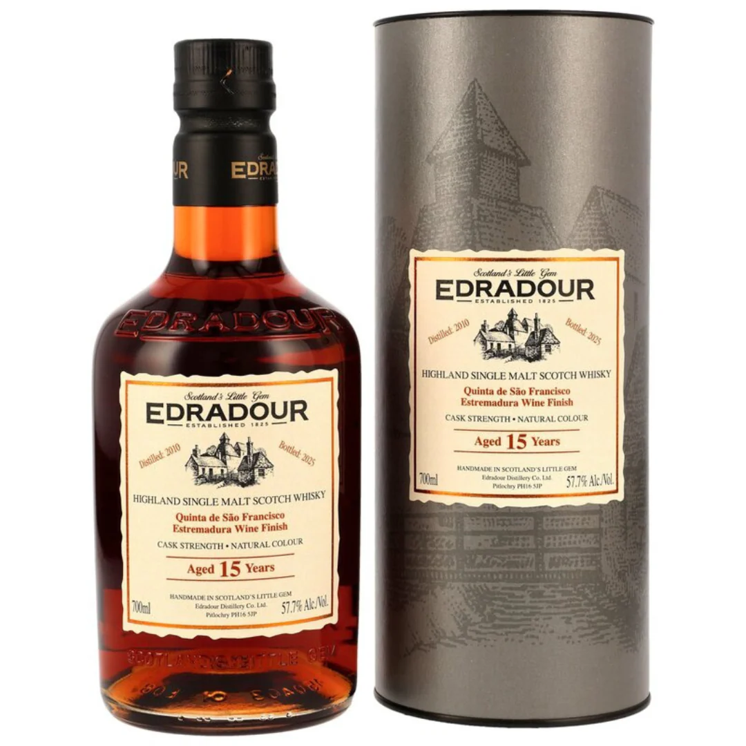Edradour 2010/2025 15 Jahre Quinta de Sao Francisco Estremadura Wine Casks Finish 57,7% 0,7l