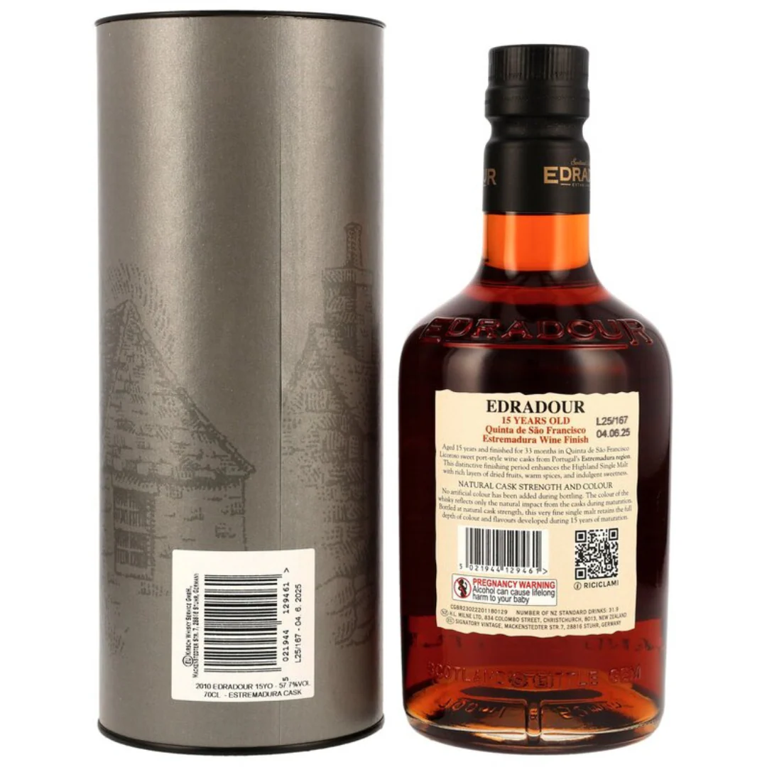 Edradour 2010/2025 15 Jahre Quinta de Sao Francisco Estremadura Wine Casks Finish 57,7% 0,7l - Image 2
