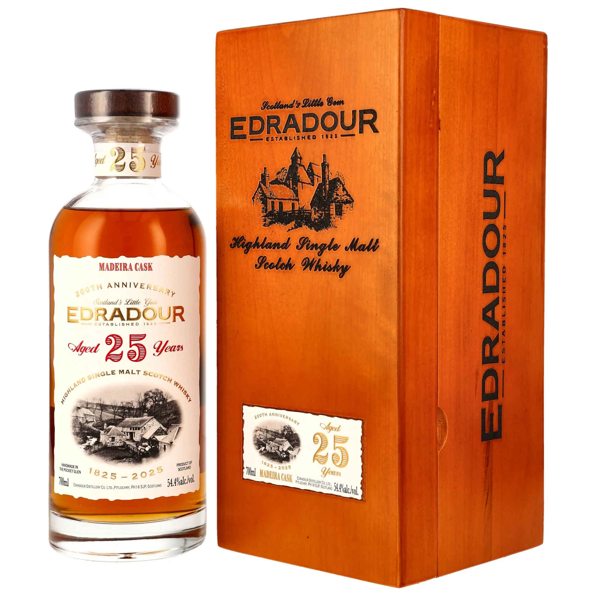 Edradour 25 Jahre 1999/2025 1st Fill Madeira Cask #903 200th Aniversary 54,4% 0,7l