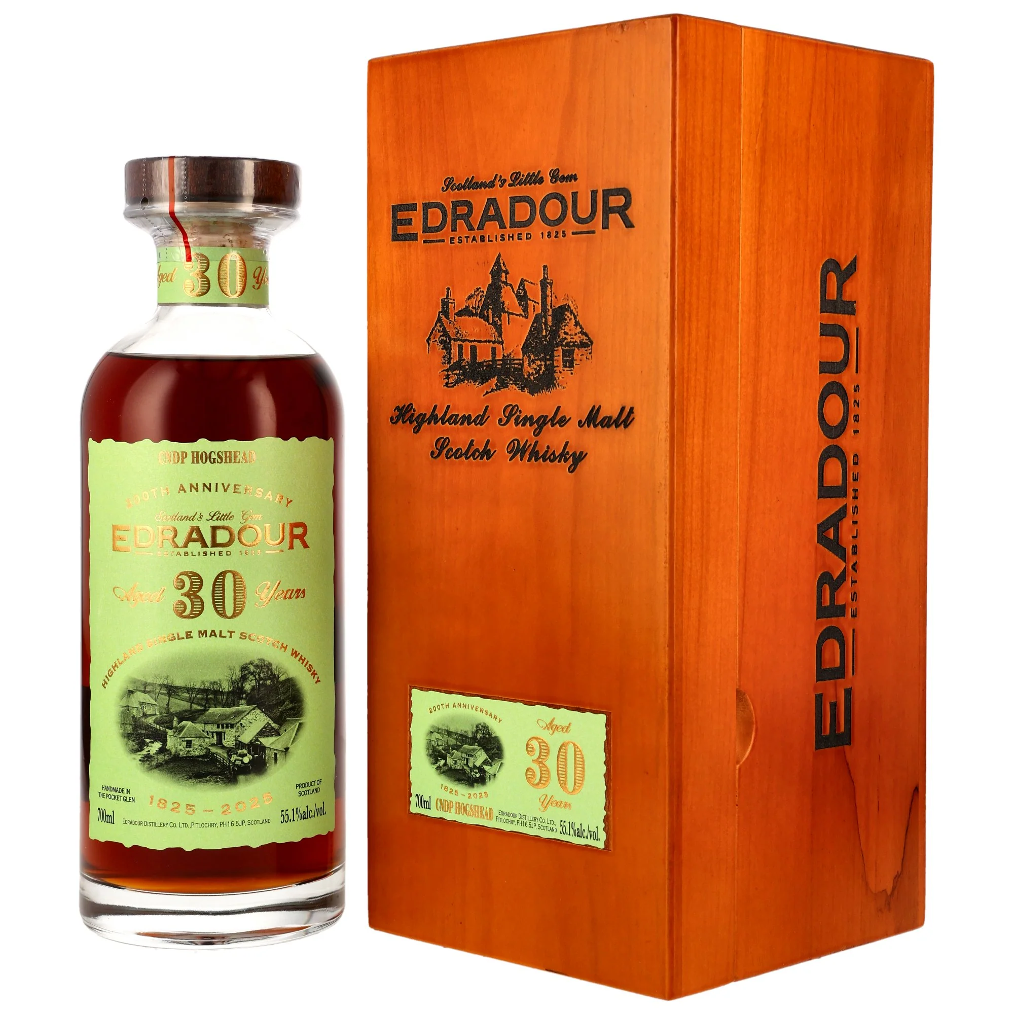 Edradour 30 Jahre 1995/2025 Chateauneuf Du Pape Cask #2110 200th Aniversary 55,1% 0,7l