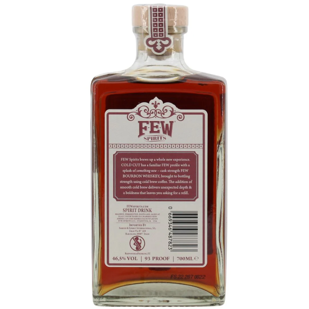 F.E.W. Cold Cut Bourbon Cold Brew Coffee Whiskey 46,5% 0,7l - Image 2