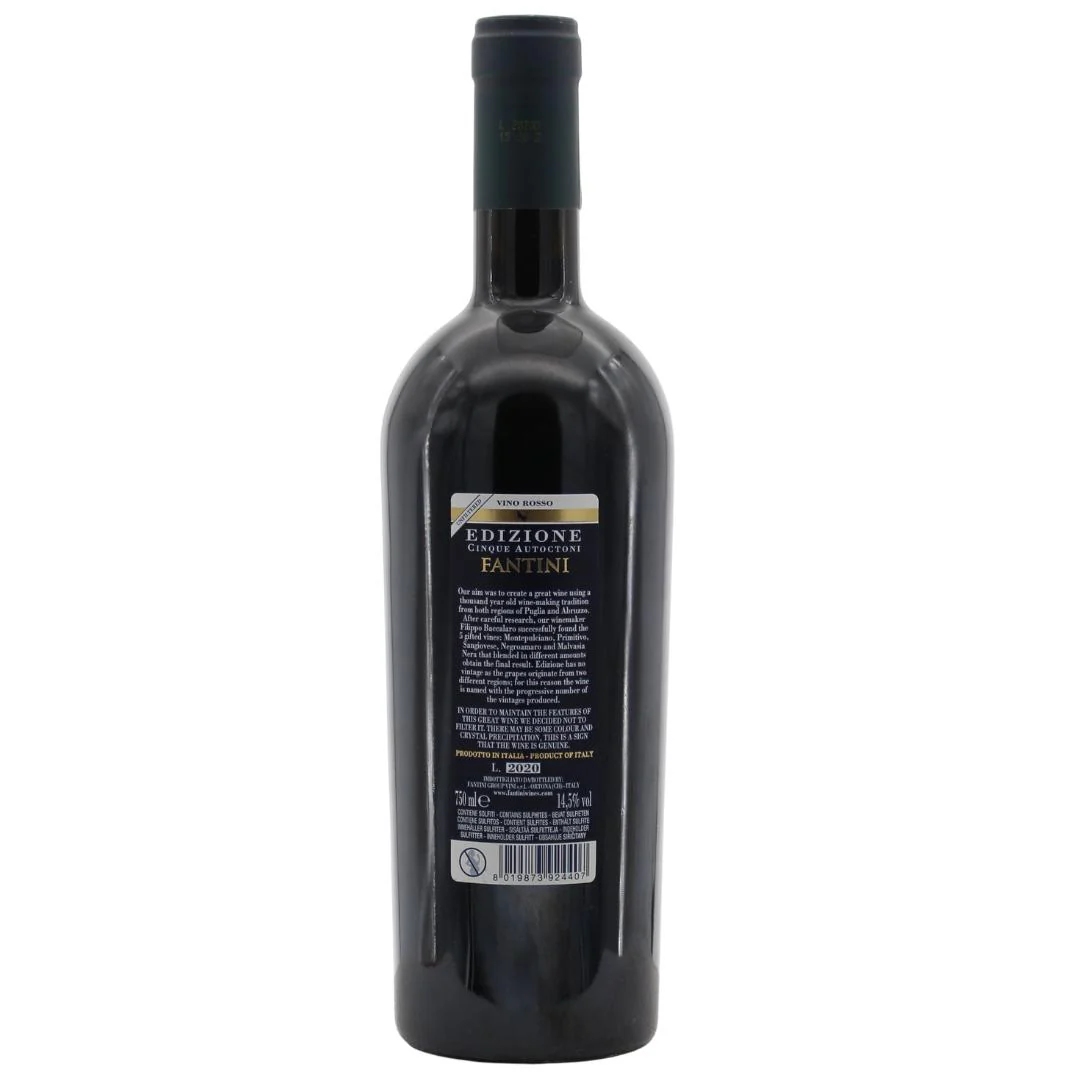 Fantini Edizione Cinque Autoctoni 2020 14,5% 0,75l - Image 2