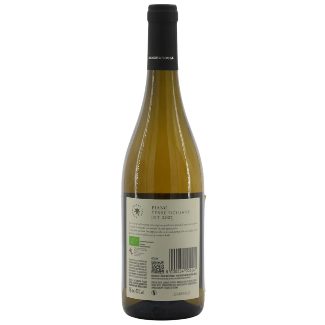 Fiano Terre Siciliane IGT Vendemmia 2023 Mandrarossa 13% 0,75l - Image 2
