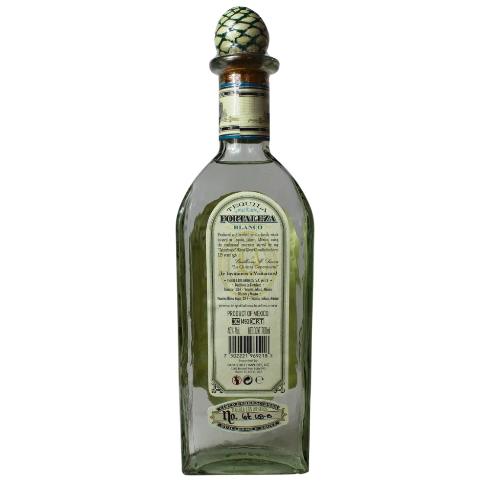 Fortaleza Tequila Blanco 100% Stone Crushed Agave 40% 0,7l - Image 2