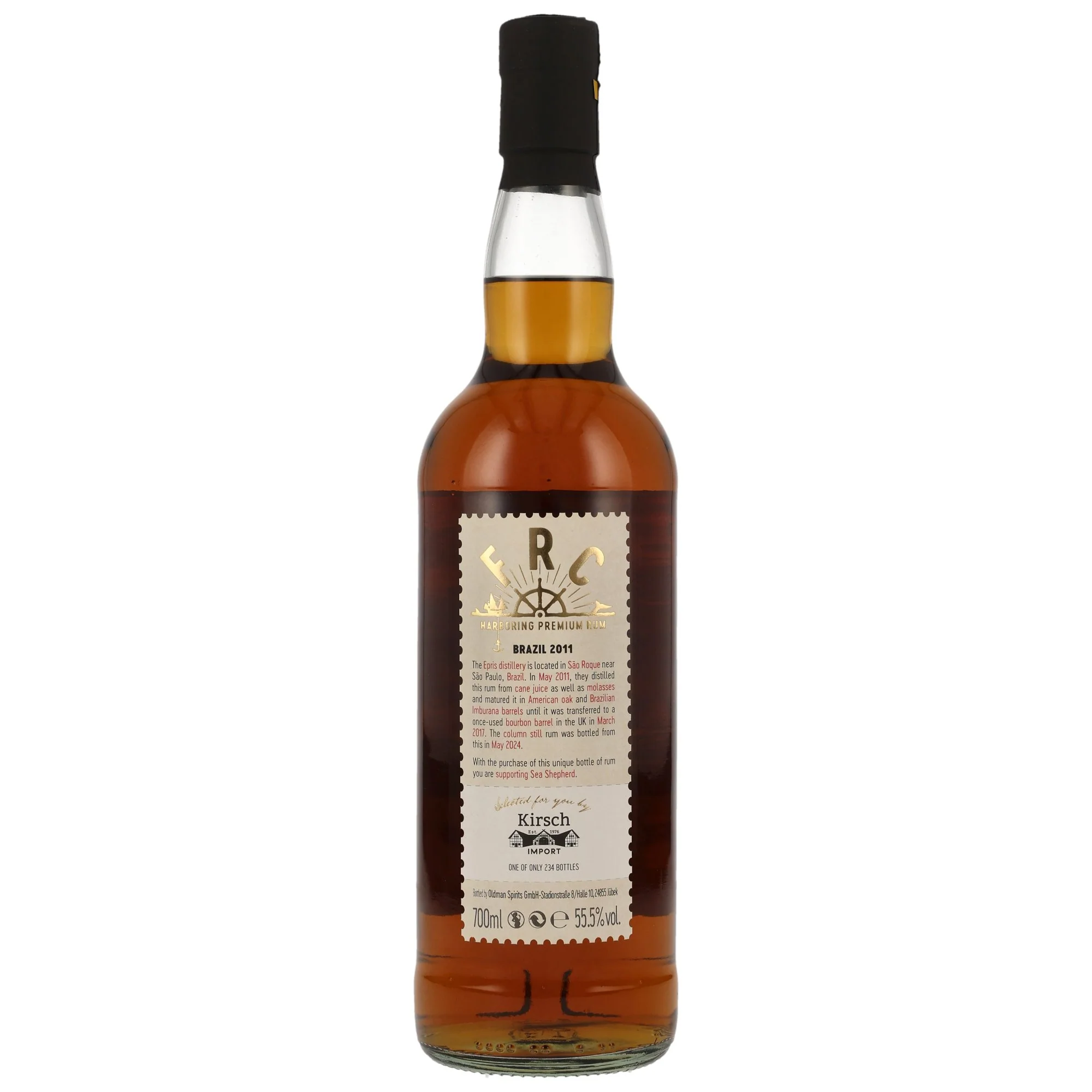 FRC - Brazil 2011/2024, 13 y.o. Sea Shepherd Rum 55,5% 0,7l - Image 2