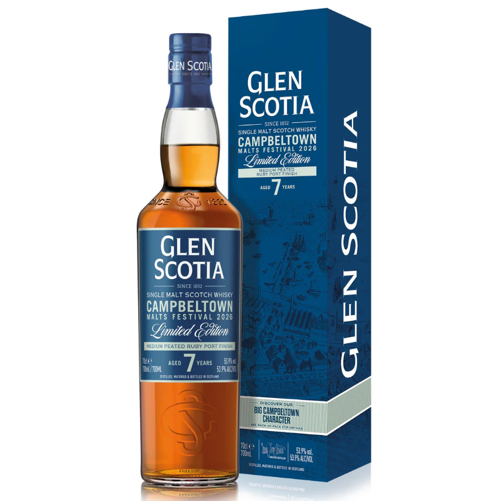 Glen Scotia 7 Jahre Campbeltown Malts Festival 2026 Medium Peated Ruby Port Finish 53,9% 0,7l