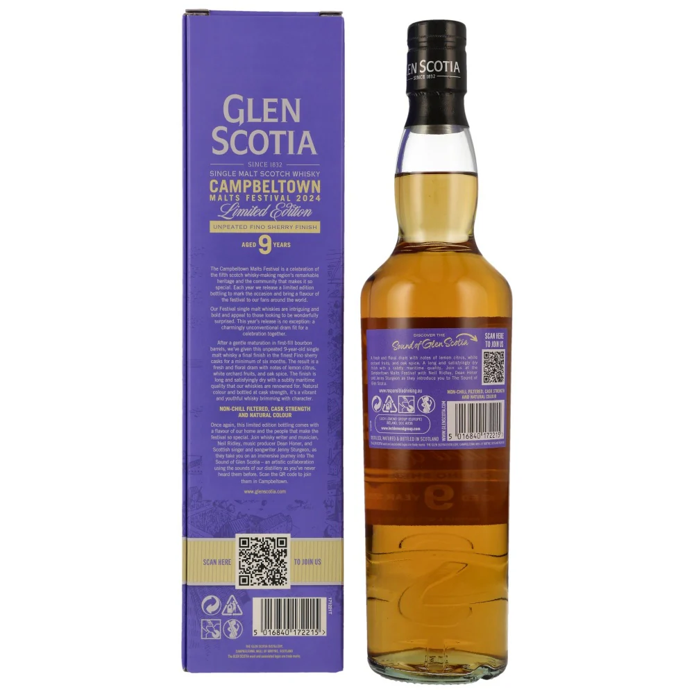 Glen Scotia 9 Jahre Campbeltown Malts Festival 2024 Fino Sherry 56,2% 0,7l - Image 2