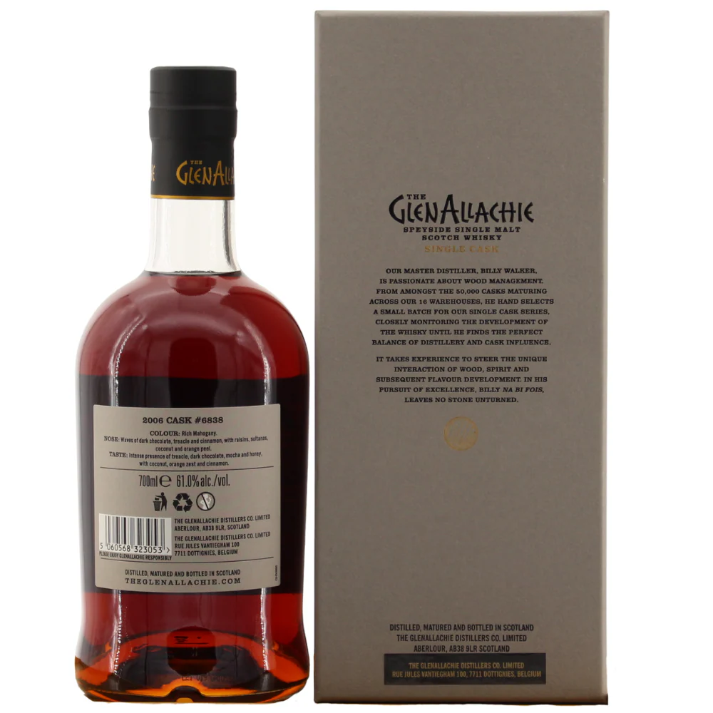 GlenAllachie 14 Jahre 2006/2021 Single Cask PX Puncheon Cask No. 6838  61% 0,7l - Image 2