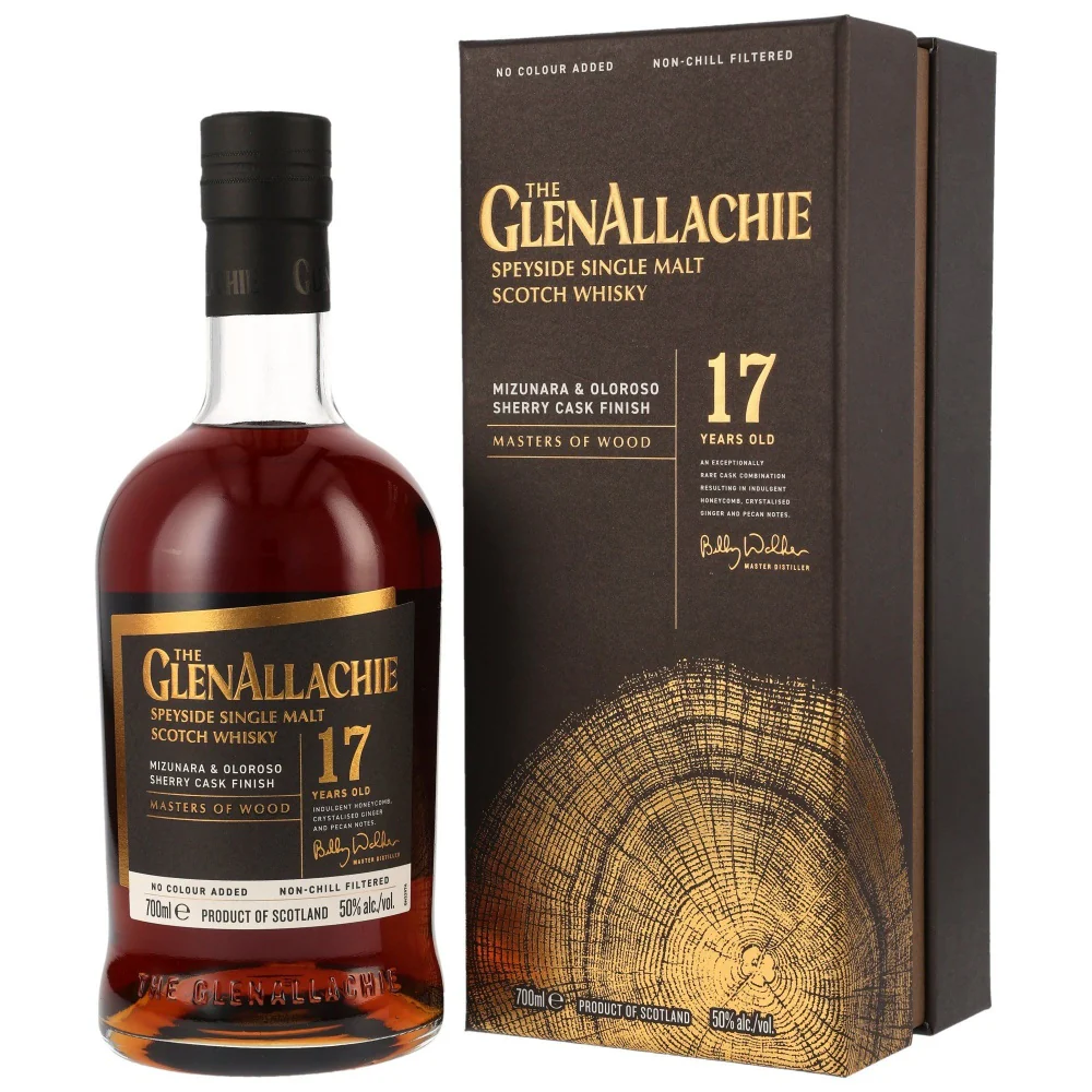 GlenAllachie 17 Jahre Masters of Wood Mizunara & Oloroso 50% 0,7l
