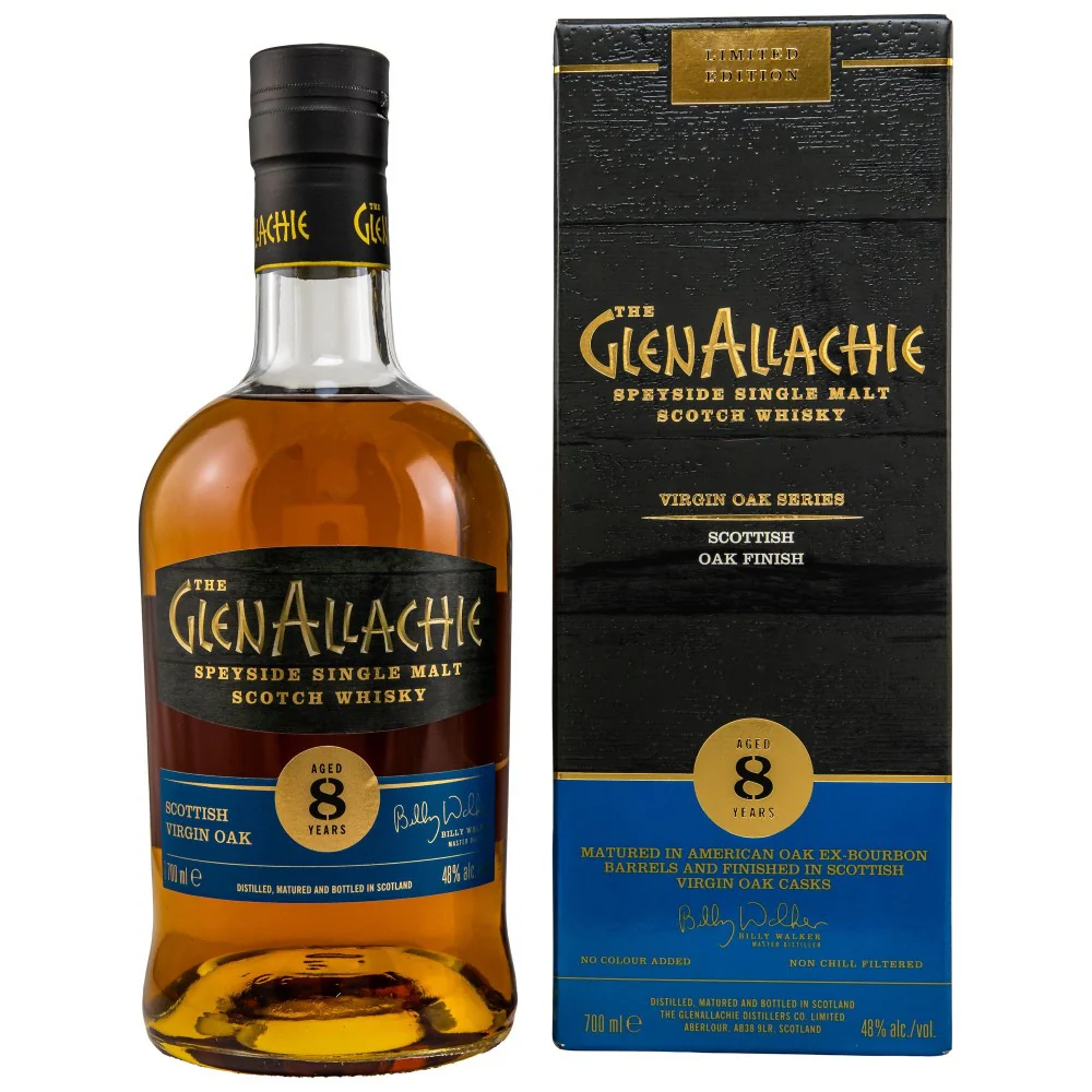 Glenallachie 8 Jahre Scottish Oak Wood Finish 48% 0,7l
