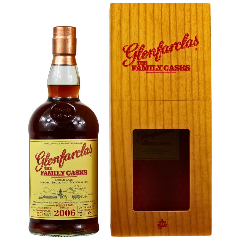 Glenfarclas 16 Jahre 2006/2023 The Family Casks Sherry Butt #2528 58% 0,7l