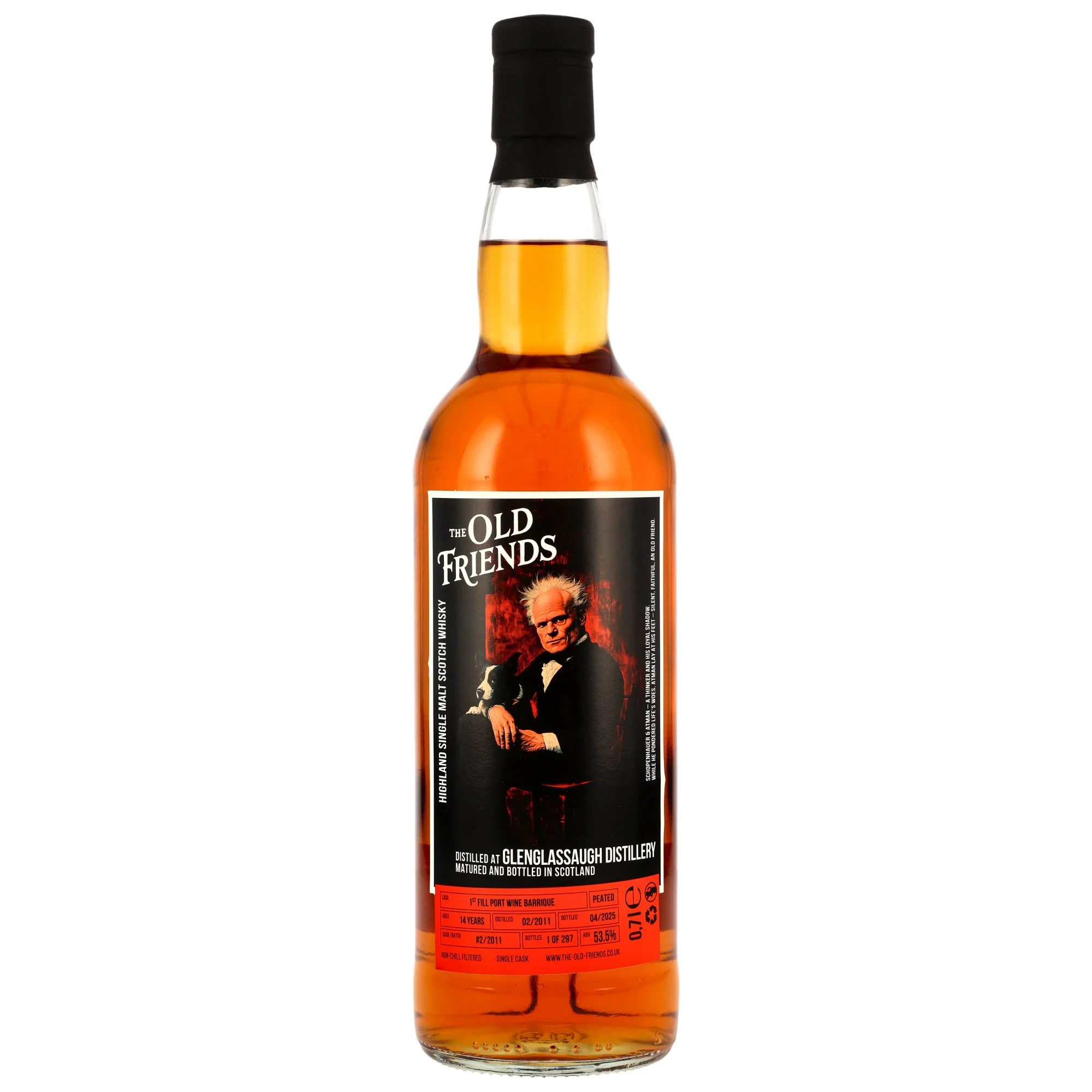 Glenglassaugh (Peated) 14 Jahre 2011/2025 Port Barrique The Old Friends 53,5% 0,7l