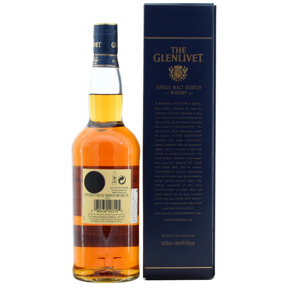 Glenlivet 18 Jahre Single Malt Whisky (Abfüllung 2007) 43% 0,7l - Image 2