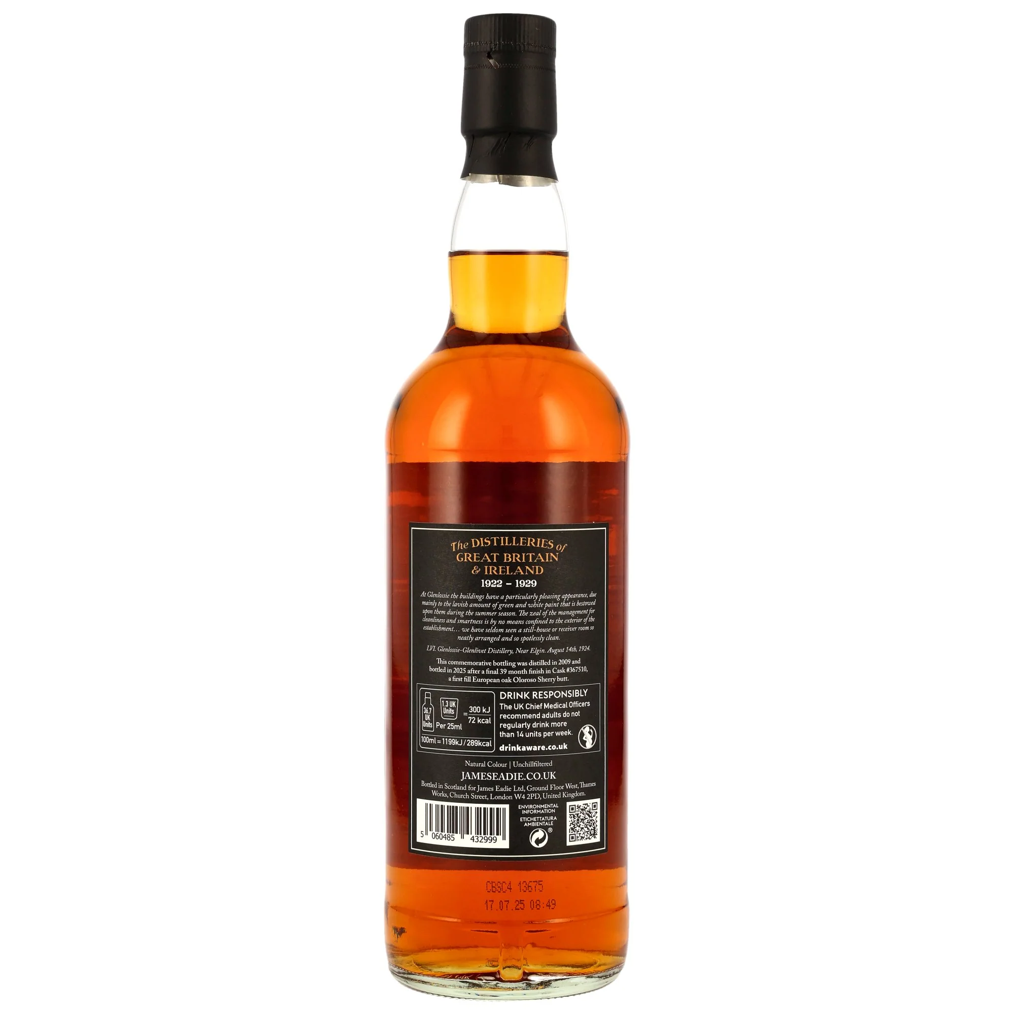 Glenlossie 16 Jahre 2009/2025 James Eadie Oloroso Butt #367510 52,4% 0,7l - Image 2