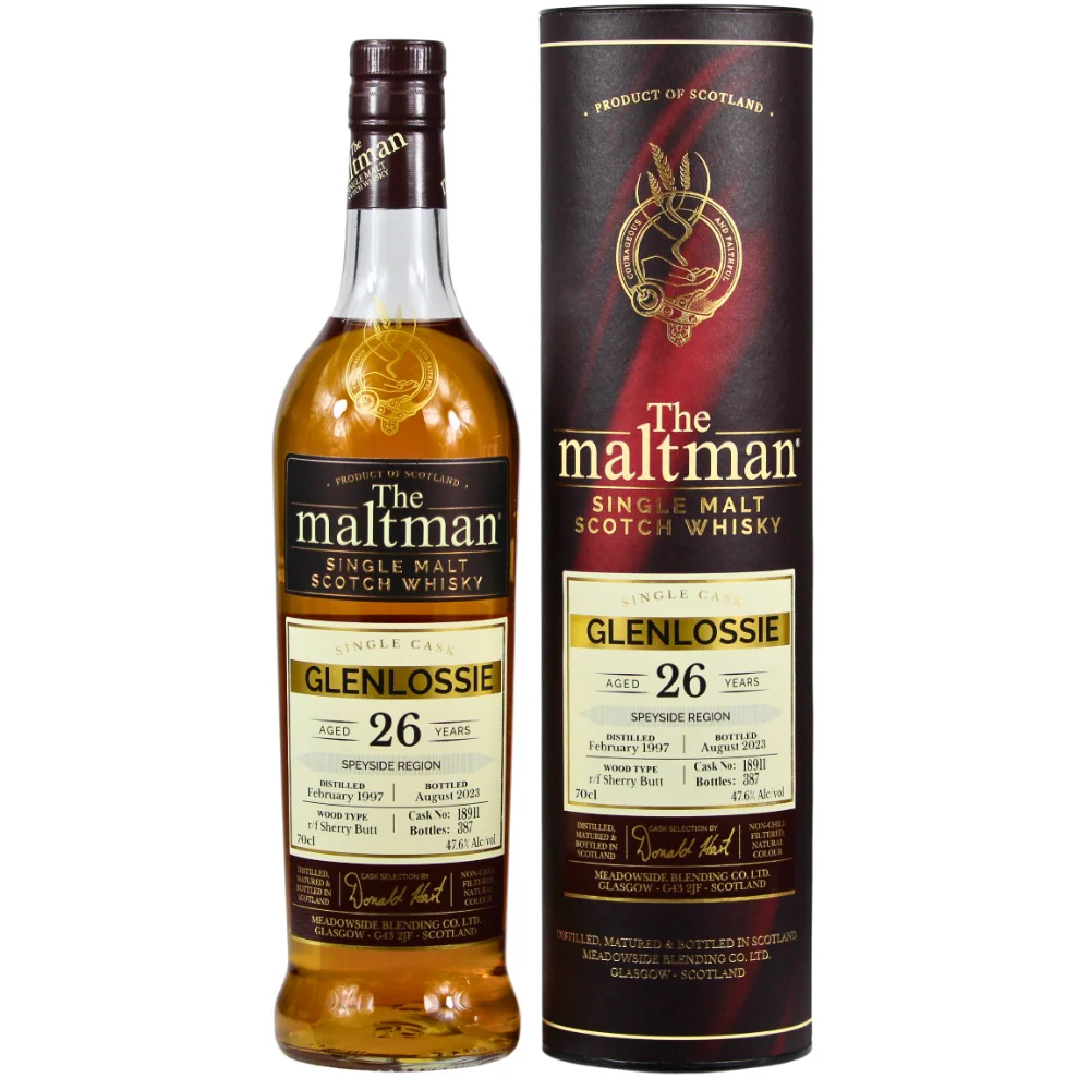 Glenlossie 26 Jahre 1997/2023 The Maltman Cask #18911 47,6% 0,7l