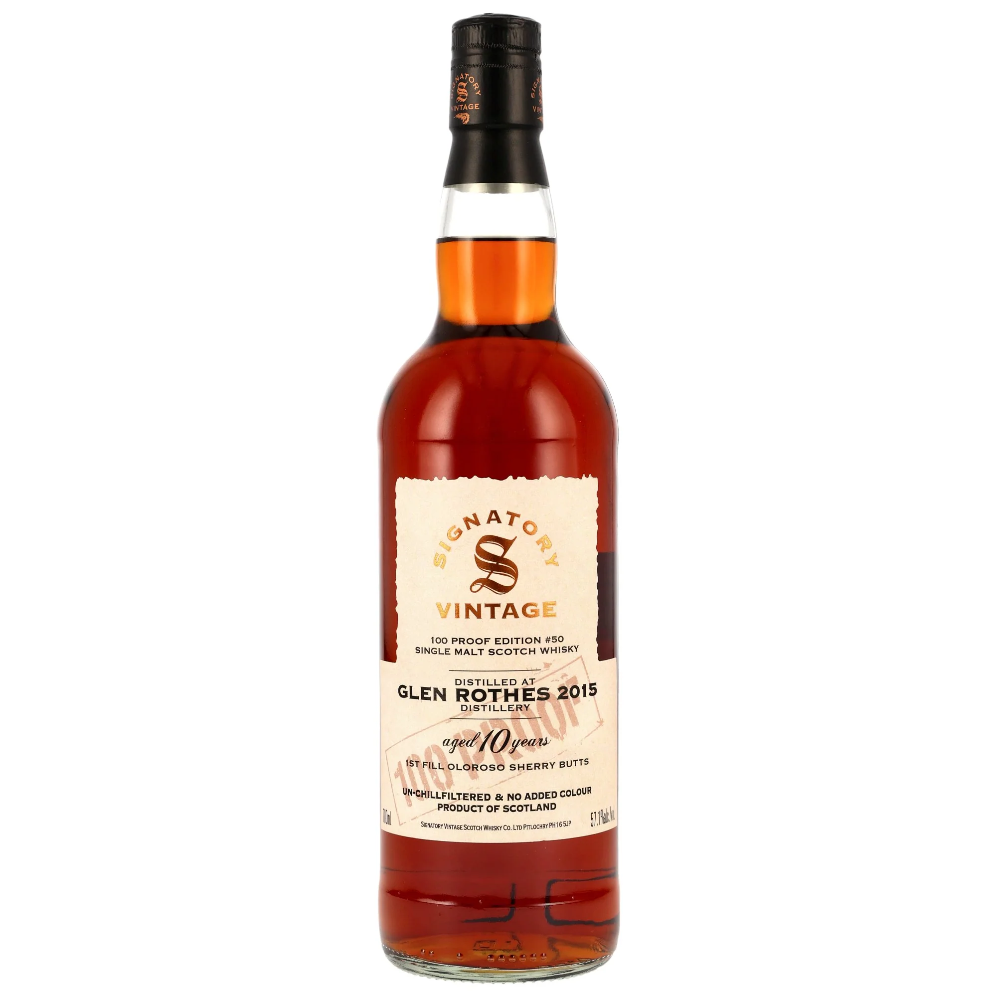 Glenrothes 10 Jahre 2015/2025 100 Proof Edition #50 SV 57,1% 0,7l