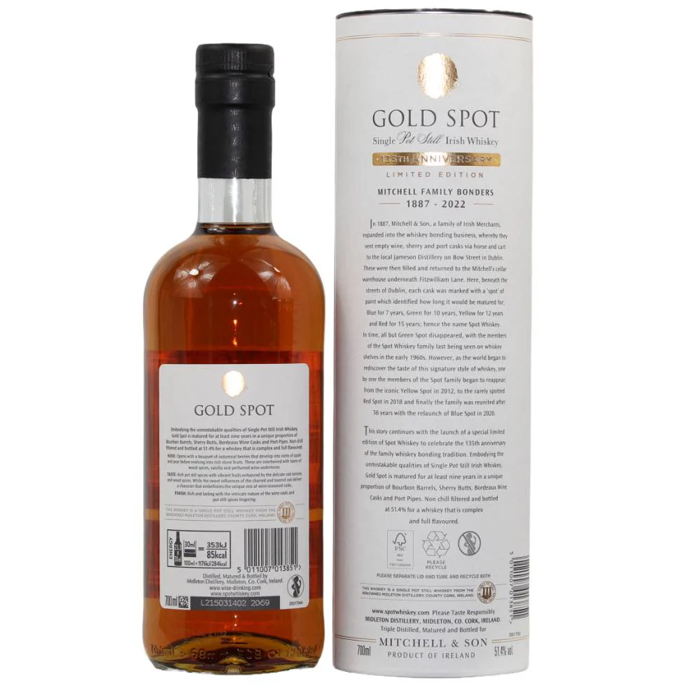 Gold Spot Midleton 135th Anniversary 9 Jahre 51,4% 0,7l - Image 2