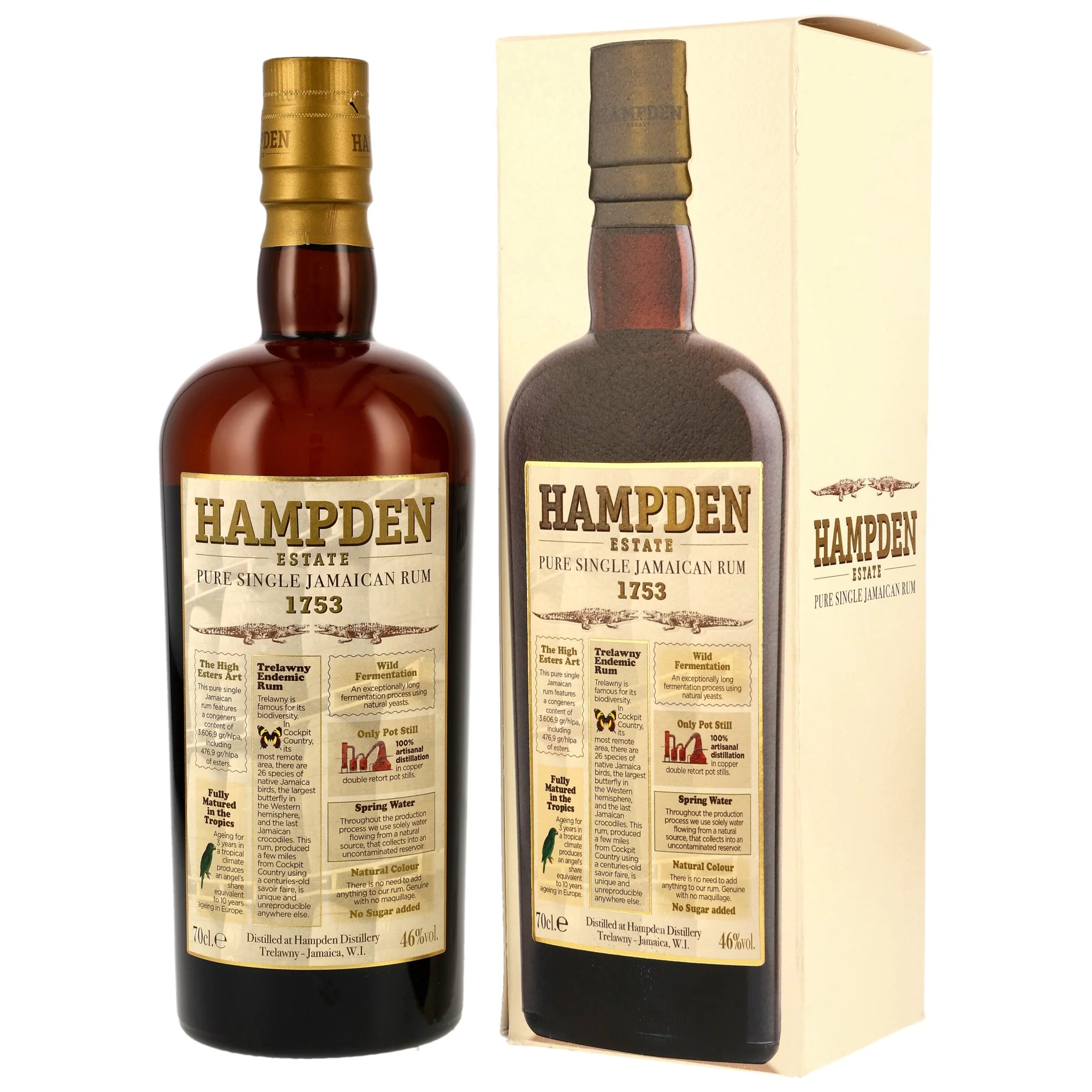Hampden 1753 - 3 Jahre Pure Single Jamaican Rum 46% 0,7l