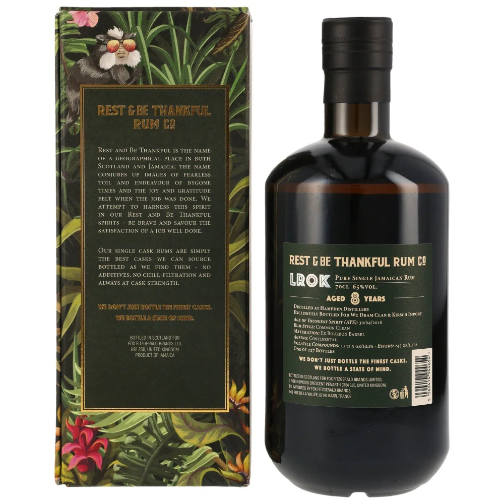 Hampden Estate LROK 8 Jahre Jamaika Rum Rest & Be Thankful Cask #4 65% 0,7l - Image 2