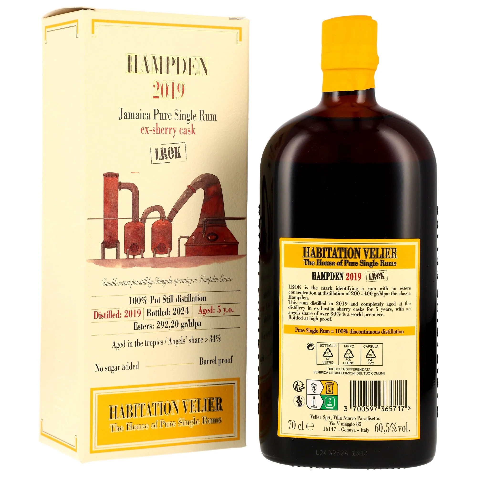 Hampden LROK 5 Jahre 2019/2024 Sherry Cask- Habitation Velier 60,5% 0,7l - Image 2