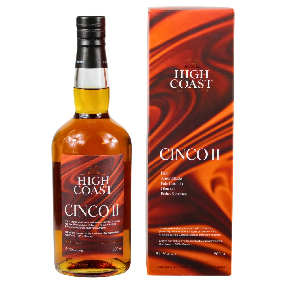 High Coast Cinco II Swedish Whisky 51,1% 0,5l