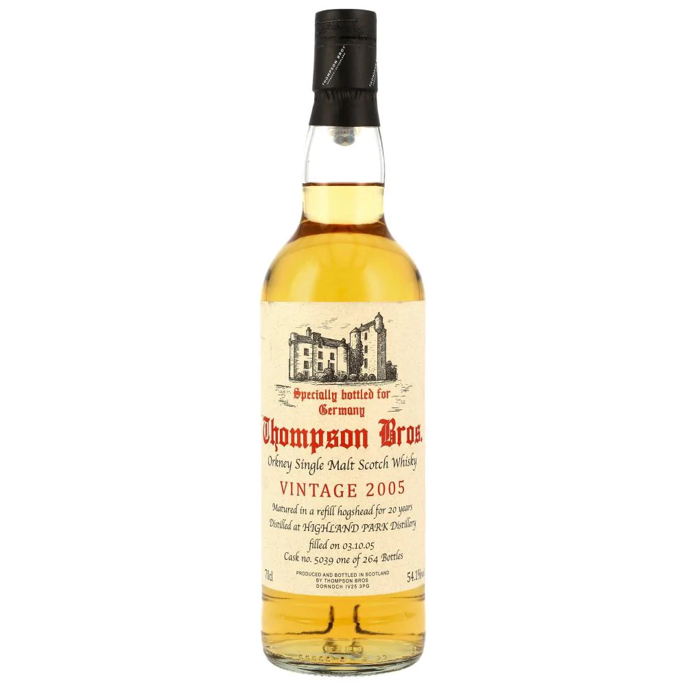 Highland Park Vintage 2005 20 Jahre Thompson Bros. 54,1% 0,7l