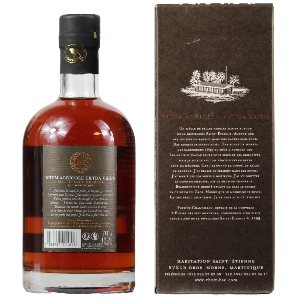 HSE XO Grande Reserve Rhum Agricole Extra Vieux 43% 0,7l - Image 2