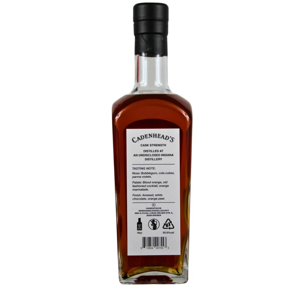 Indiana Rye Whiskey 5 Jahre Cadenhead's 55% 0,7l - Image 2
