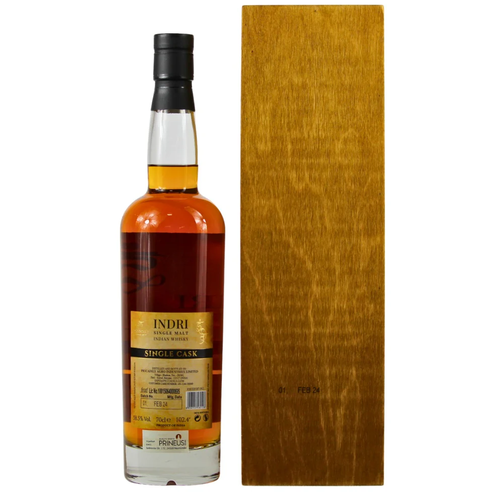 Indri Single Cask Peated Ex-Bourbon #41171 58,5% 0,7l - Image 2