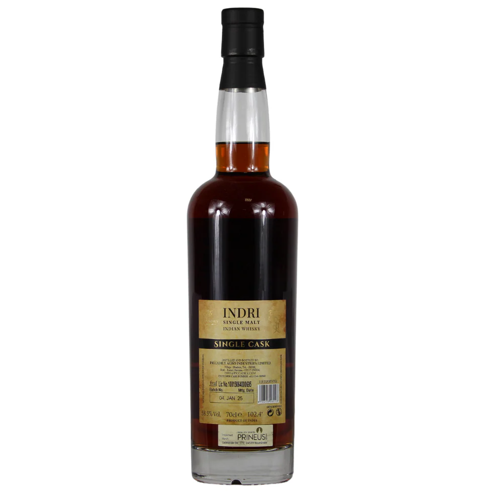 Indri Single Cask Peated Oloroso Sherry Butt #33 58,5% 0,7l - Image 3