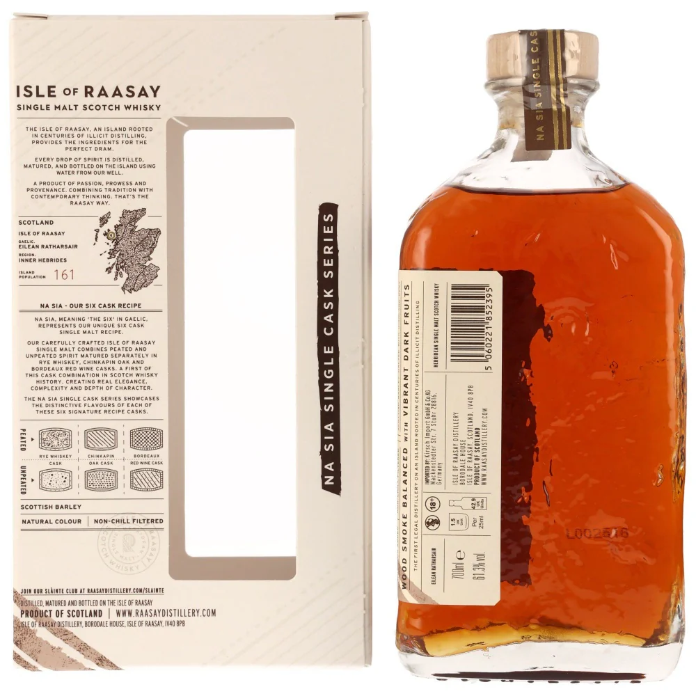 Isle of Raasay 2019/2024 Peated Chinkapin Oak Cask #19/69 61,3% 0,7l - Image 2