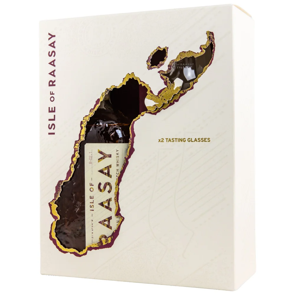 Isle of Raasay Geschenkset mit 2 Glencairn Gläsern 46,4% 0,7l