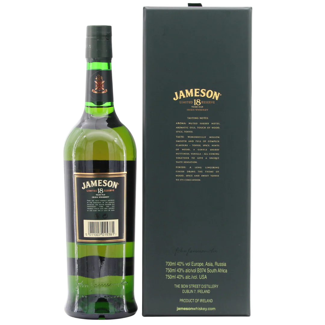 Jameson 18 Jahre Limited Reserve ALTE Ausführung 40% 0,7l - Image 2