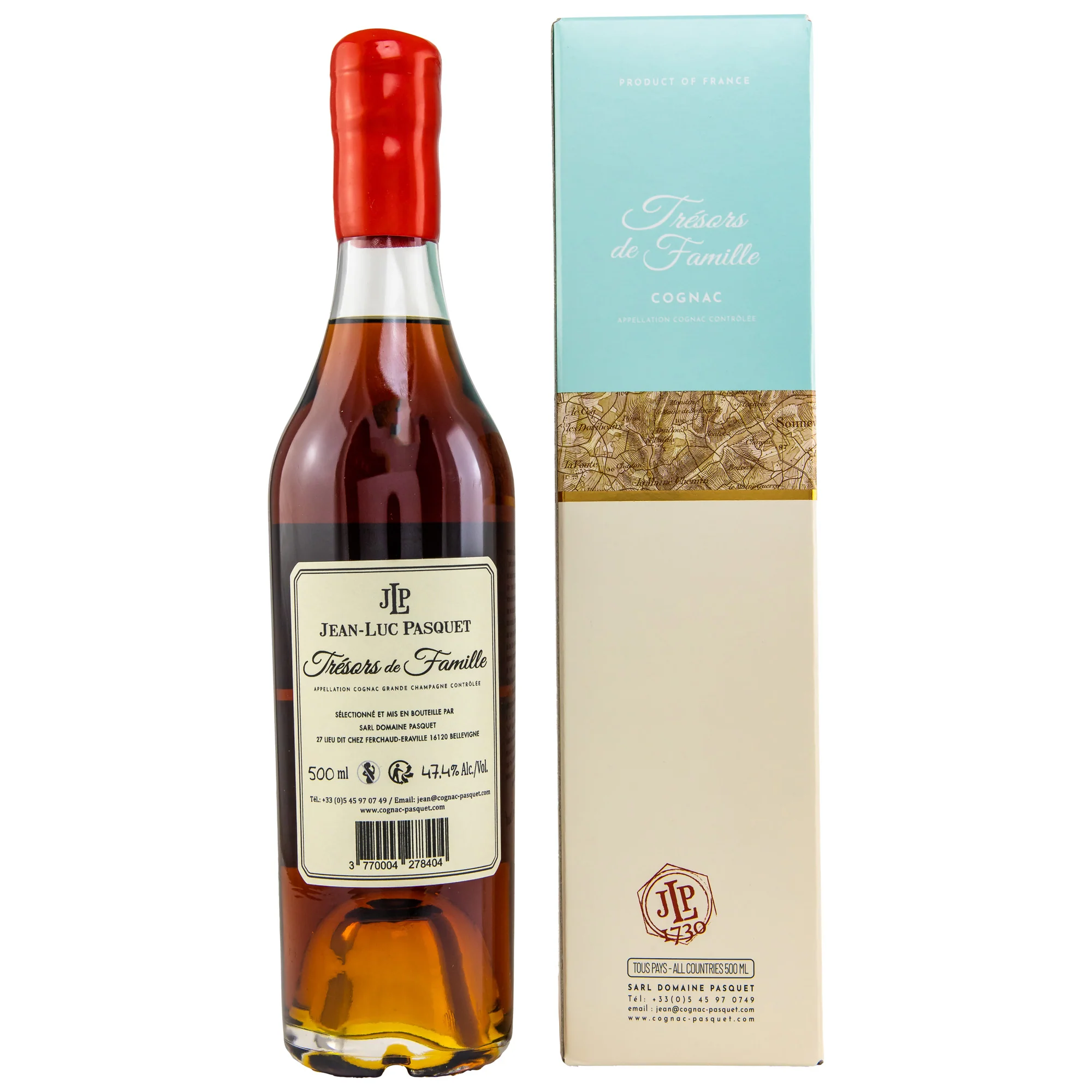 Jean-Luc Pasquet Le Cognac de Claude - Lot 64 Grande Champagne 47,4% 0,5l - Image 2