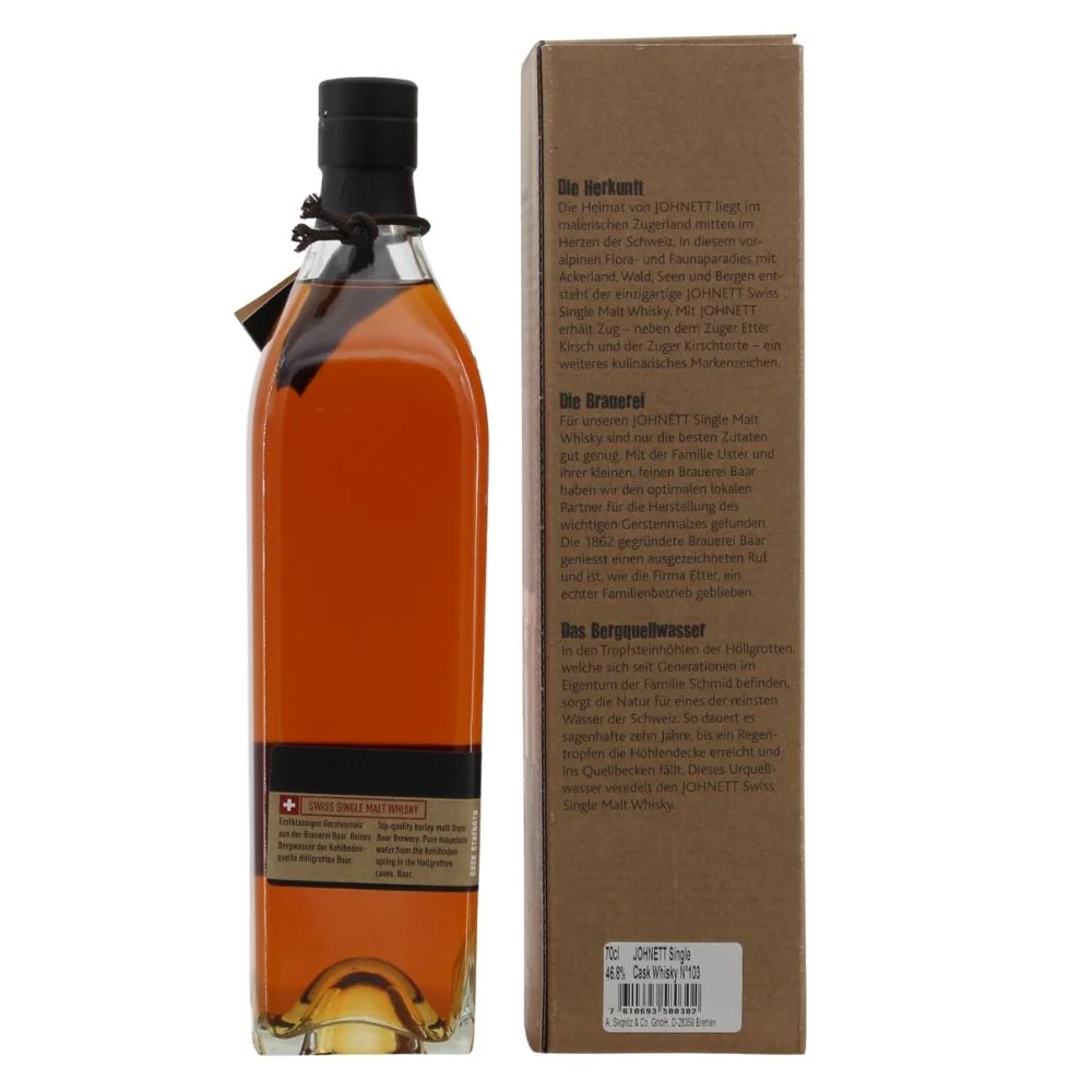 Johnett Swiss Single Malt Single Cask #103 46,8% 0,7l - Image 2