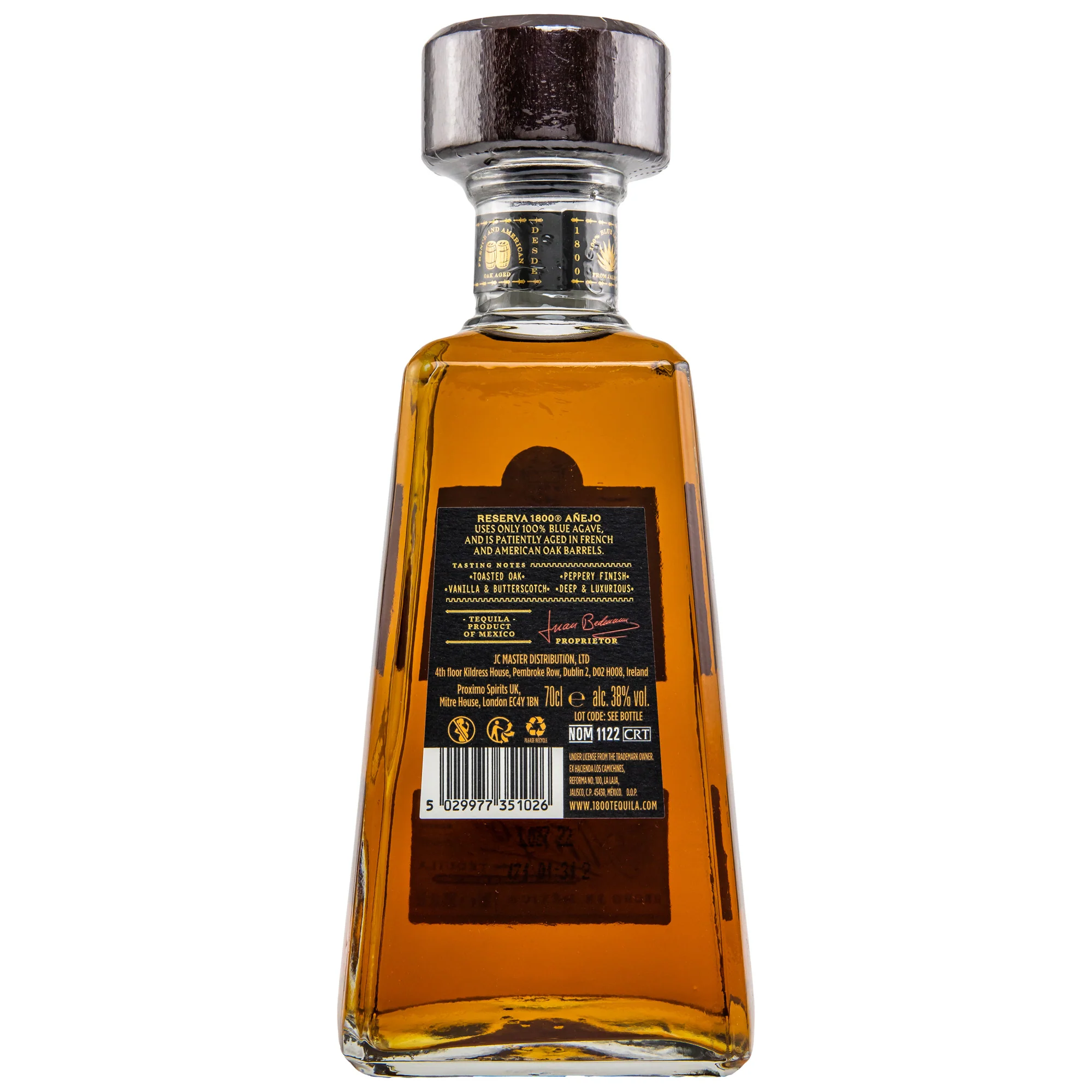José Cuervo 1800 Anejo 100% De Agave Tequila 38% 0,7l - Image 2