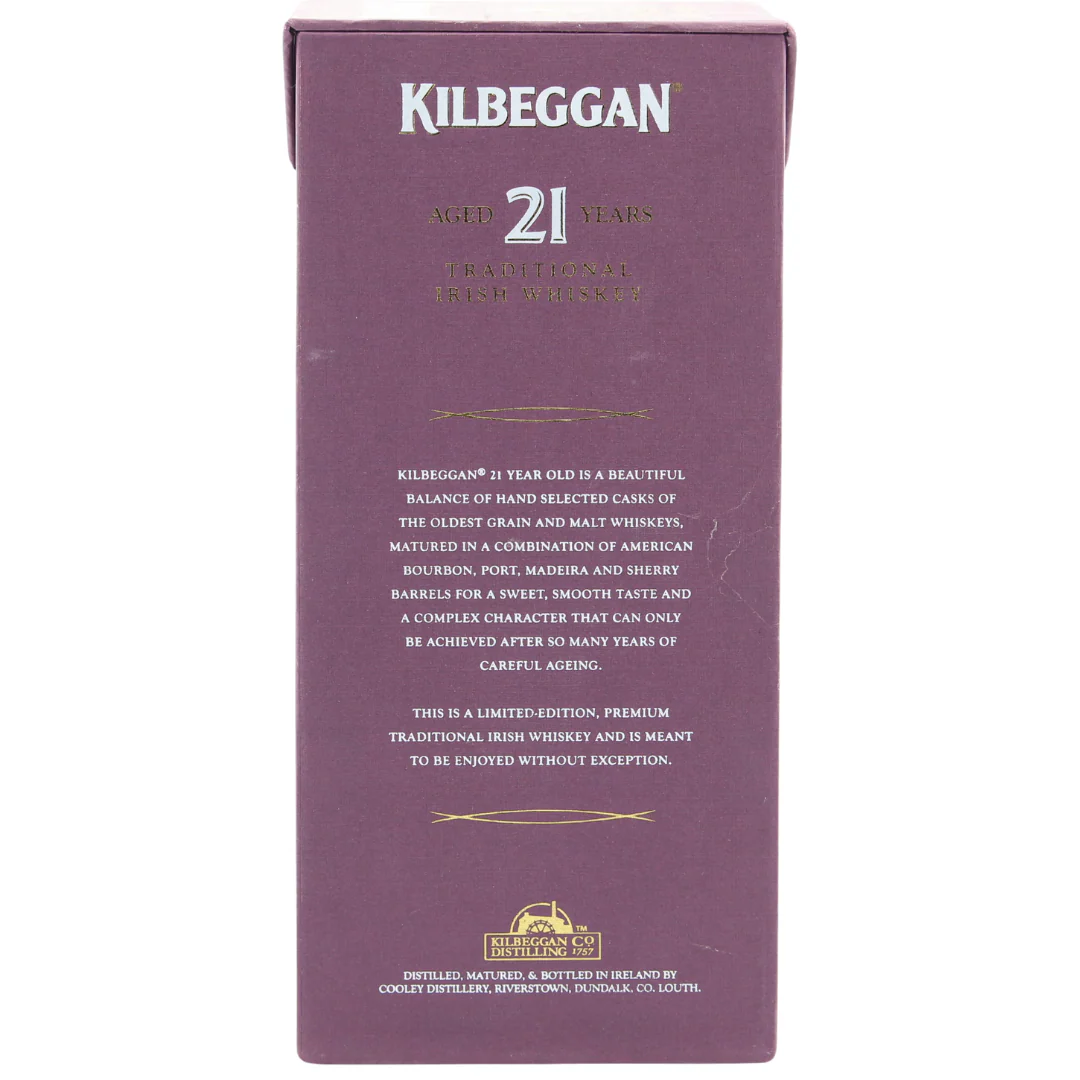 Kilbeggan 21 Jahre Traditional Irish Whisky 40% 0,7l - Image 2