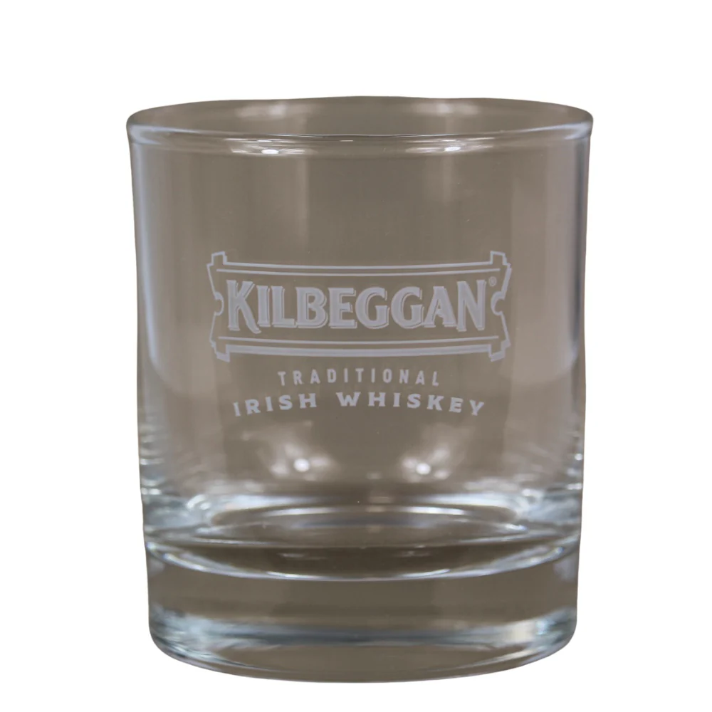 Kilbeggan Whiskey Tumbler mit Aufdruck