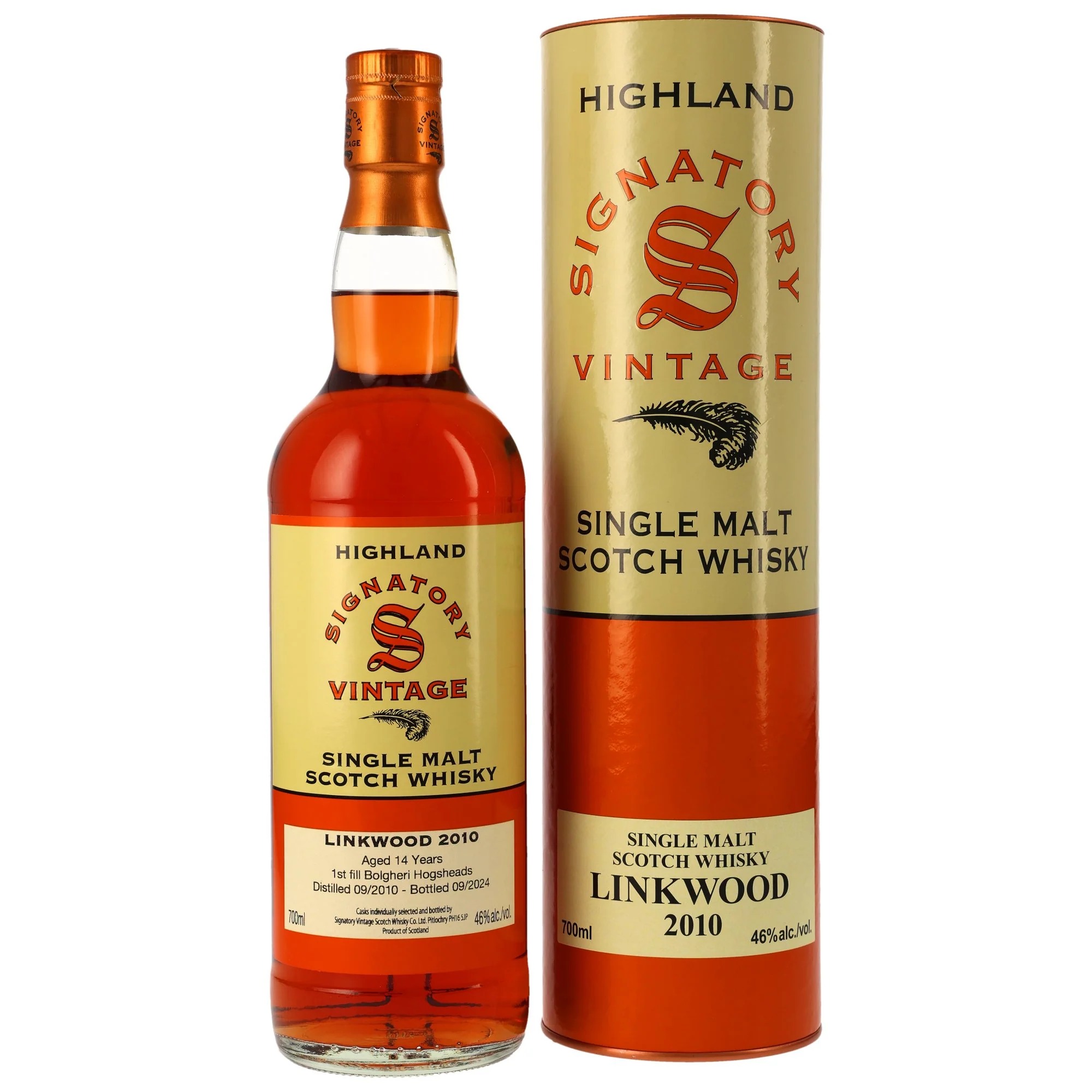 Linkwood 14 Jahre 2010/2024 Signatory Vintage 1st Fill Bolgheri Red Wine 46% 0,7l
