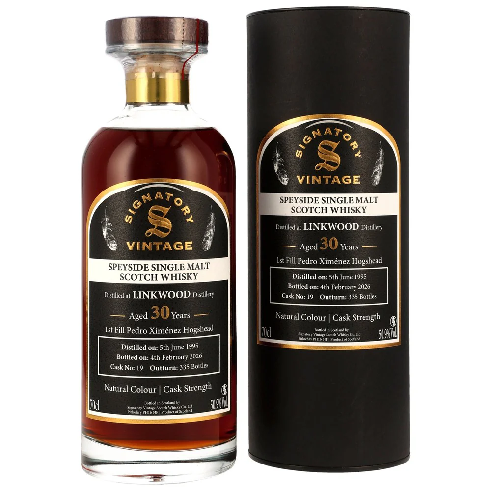 Linkwood 30 Jahre 1995/2026 - 1st Fill PX Sherry Hogshead #19 - Sig CS Ibisco 50,9% 0,7l