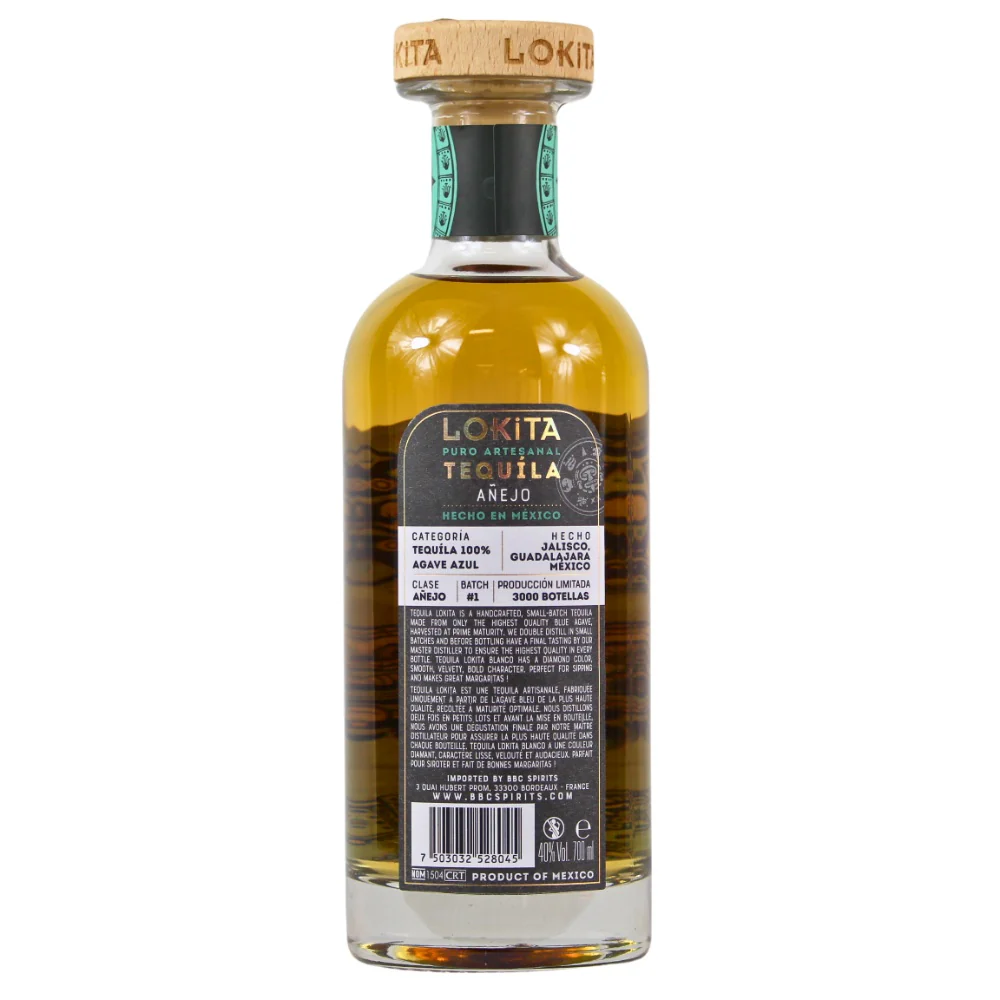 Lokita Tequila Anejo 100% De Agave 40% 0,7l - Image 2