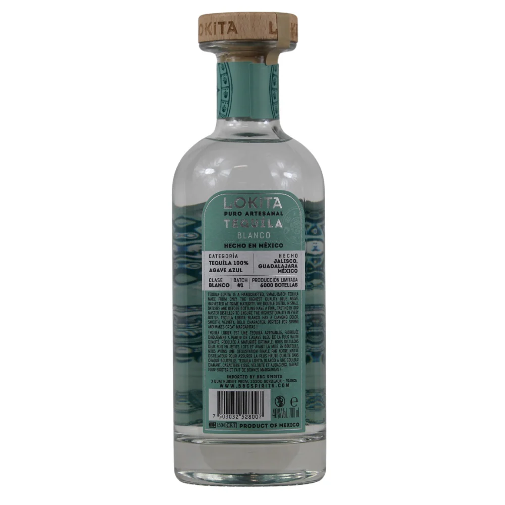 Lokita Tequila Blanco 100% De Agave 40% 0,7l - Image 2
