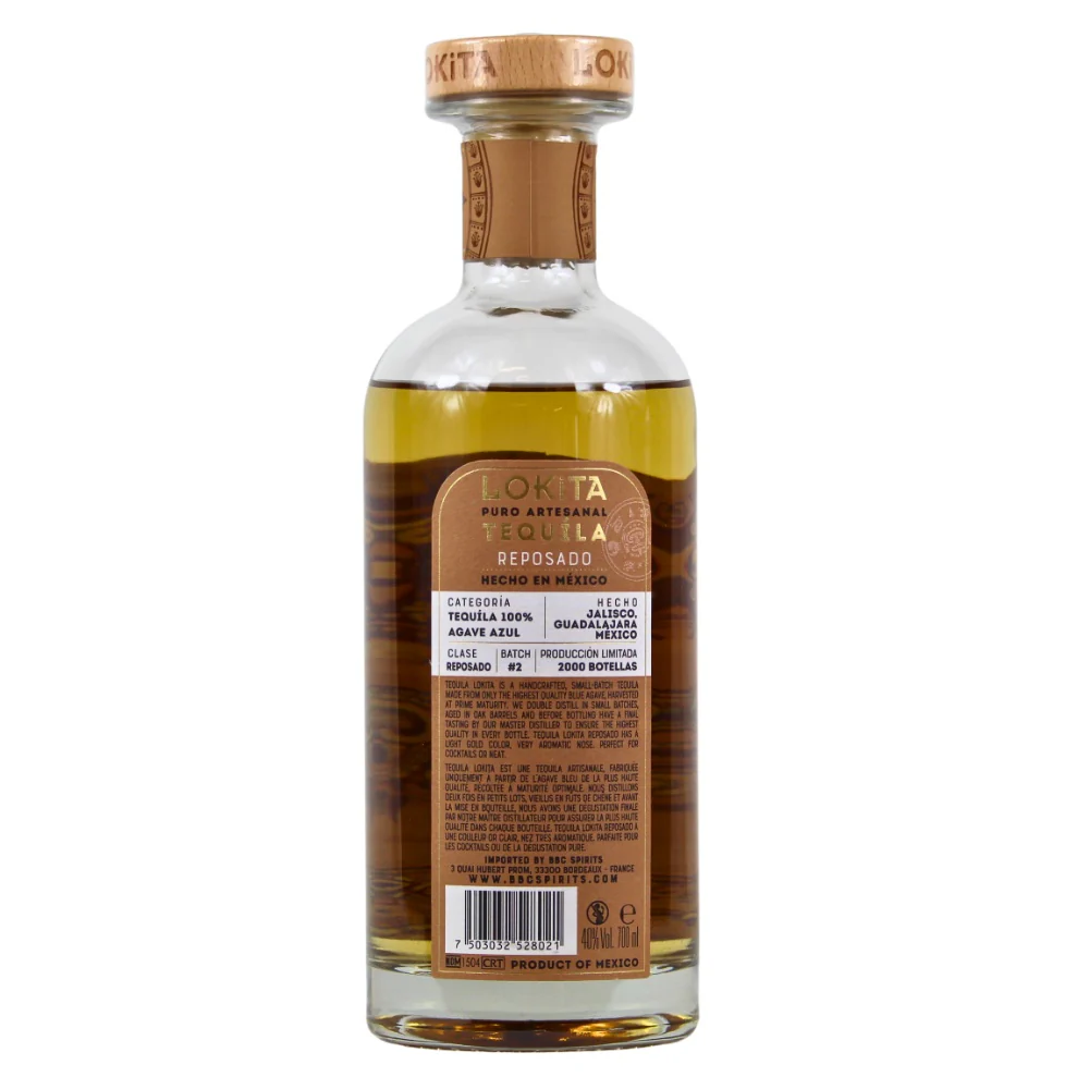 Lokita Tequila Reposado 100% De Agave 40% 0,7l - Image 2