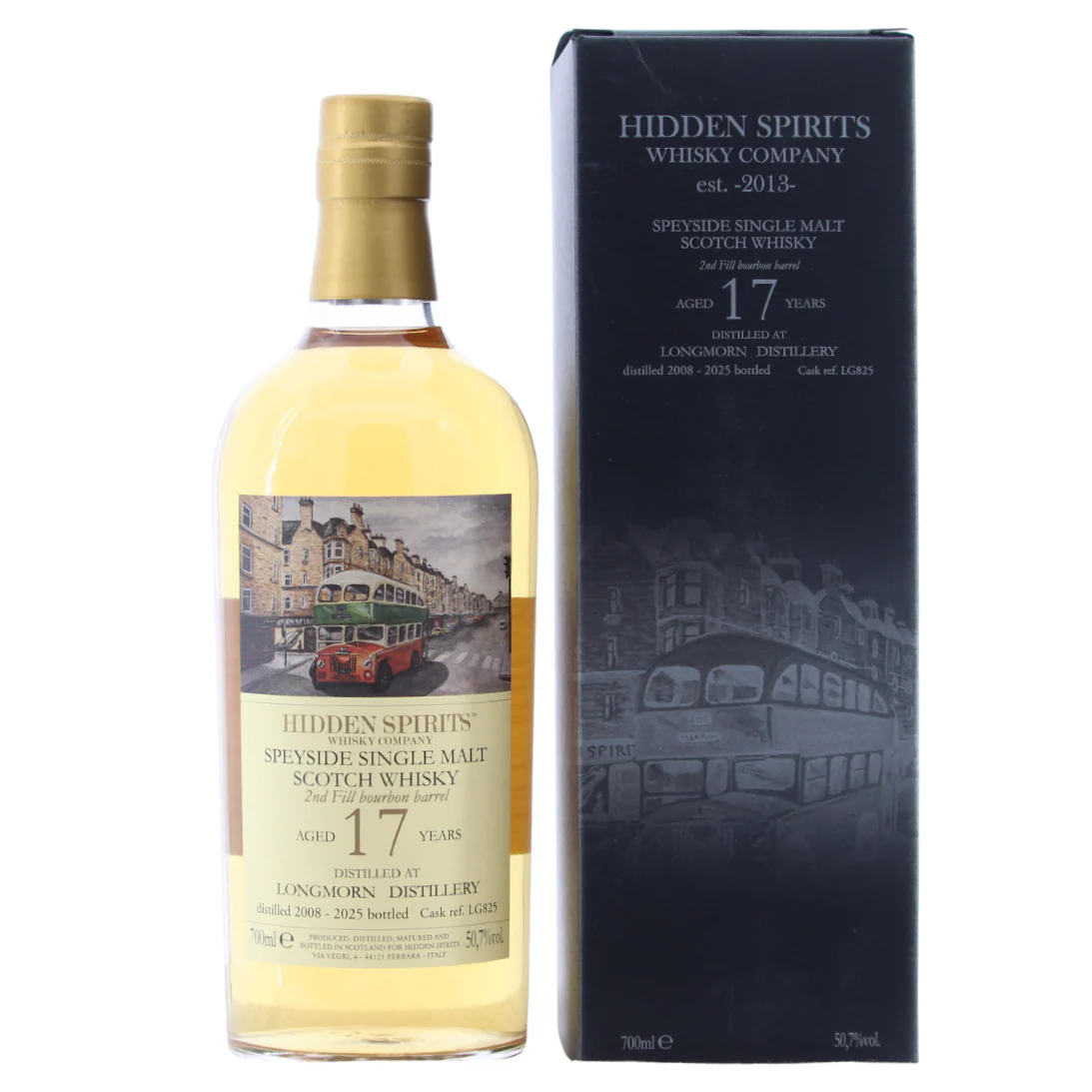 Longmorn 17 Jahre Bourbon Barrel Single Cask #LG825 Hidden Spirits 50,7% 0,7l
