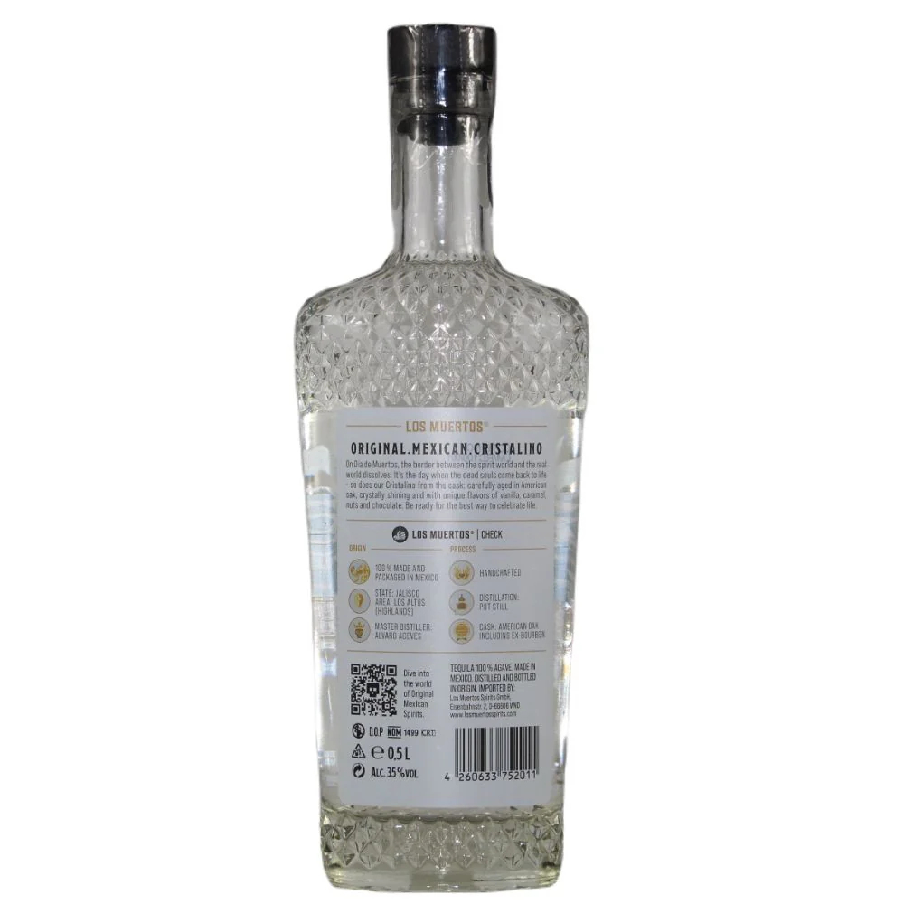 Los Muertos Tequila Cristalino 35% 0,5l - Image 2