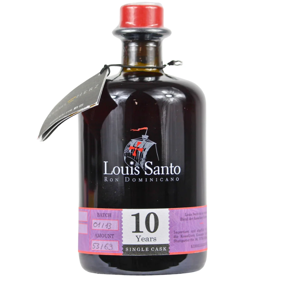 Louis Santo 10 Jahre Single Cask Rum Dominikanische Republik 52,4% 0,5l