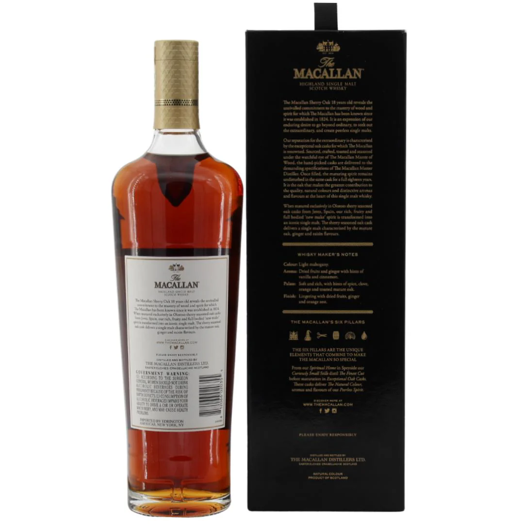 Macallan 18 Jahre Sherry Oak Cask 2018 Release 43% 0,7l - Image 2